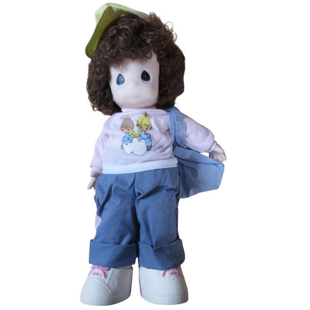 Precious Moments 16" Doll - Blue Shopping Bag - Yellow Visor